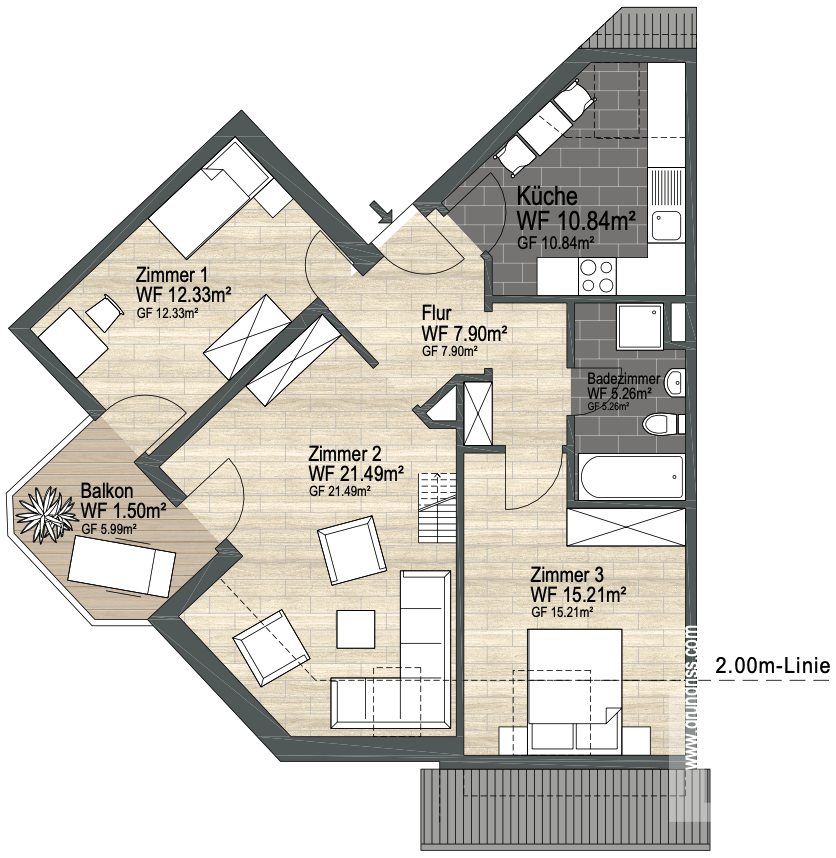 Grundriss Wohnung