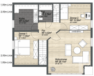 Grundriss Obergeschoss