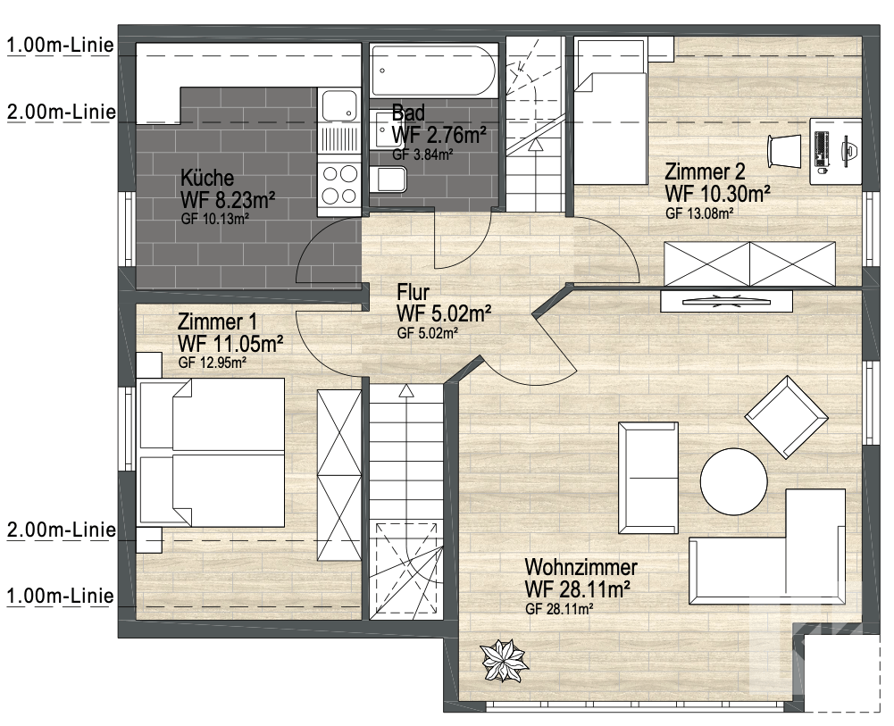 Grundriss Obergeschoss
