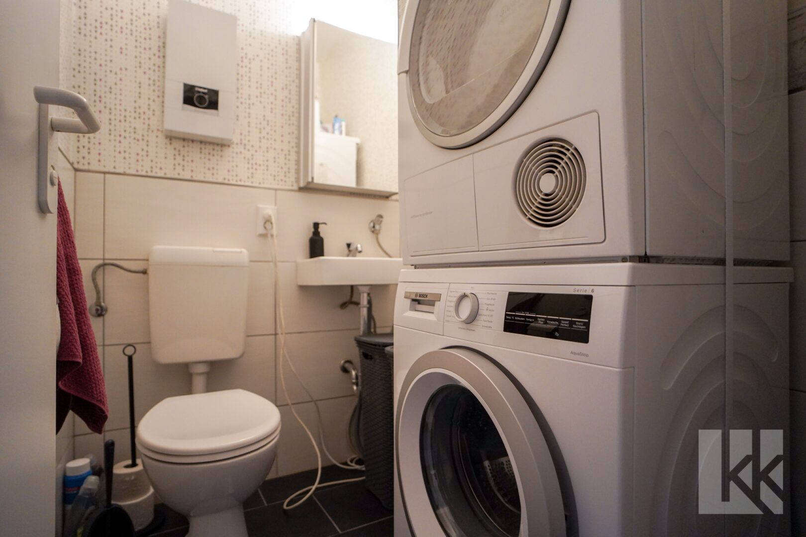 ...ein WC mit Waschmaschinenanschluss