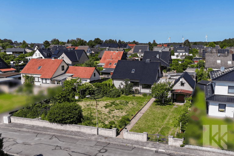 Das Grundstück aus der Luft