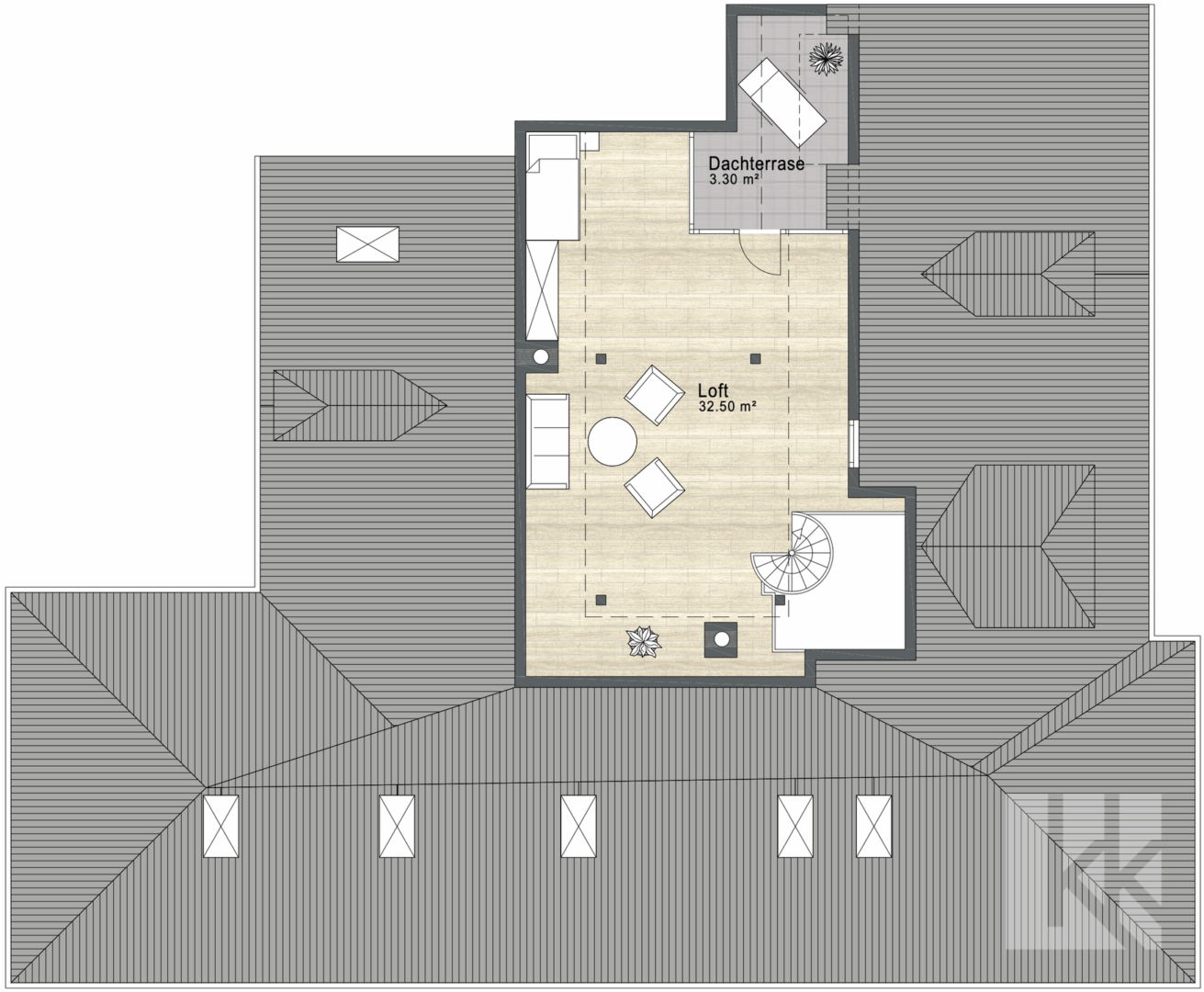 Grundriss Loft