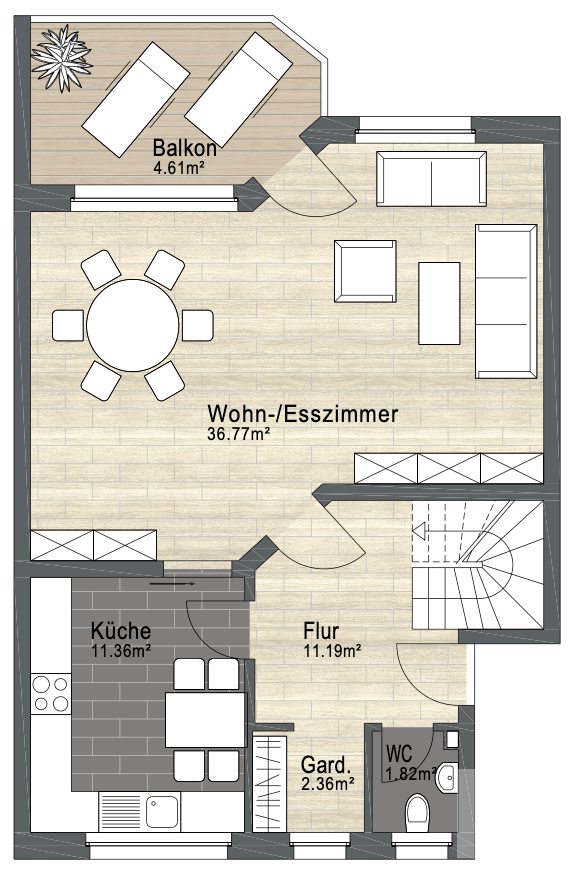 Grundriss Obergeschoss